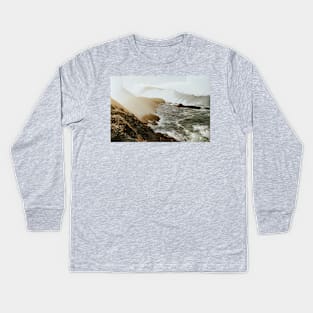 Fearful Land, Roaring Waves Kids Long Sleeve T-Shirt